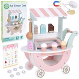 Woopie Green drvena kolica za sladoled 3u1 s magnetskim kuglicama | shoptok.hr