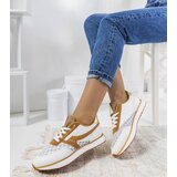 Gemre White and brown women's sneakers Chiara | shoptok.hr