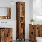 vidaXL Visoki ormarić za kupaonicu Staro drvo 31.5 x 33 x 190 cm u