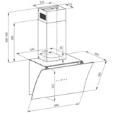 RESPEKTA Kuhinjska Napa Alia, Črna, 60cm | Shoptok.si