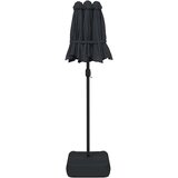  Dvostruki vrtni suncobran crni 316 x 145 cm | Eponuda.com