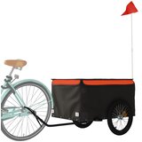 Prikolica za bicikl crno-narančasta 45 kg željezna | shoptok.hr