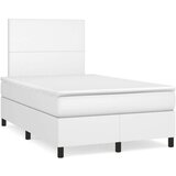  Krevet s oprugama i madracem bijeli 120x200 cm od umjetne kože | shoptok.hr