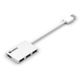Sandberg 3.0 Pocket Hub 4 vrata, srebrna | Shoptok.si