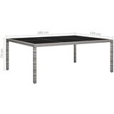 Poli Vrtni blagovaonski stol sivi 200 x 150 x 74 cm od poliratana | shoptok.hr
