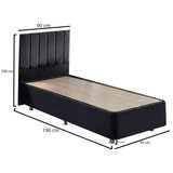 Hanah home Krevet Ela 90x38x190cm Crni | Eponuda.ba