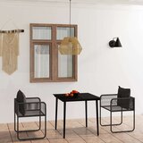  3-dijelni vrtni blagovaonski set crni | shoptok.hr