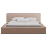 Makamii Svjetlo ružičasti tapecirani bračni krevet s prostorom za odlaganje s okvirom od letvica 180x200 cm Noho - | shoptok.hr