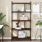  Regal za knjige 5 razina smeđa boja hrasta 76x32x158 cm drveni | shoptok.hr
