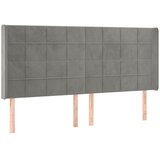  LED uzglavlje svjetlosivo 163 x 16 x 118/128 cm baršunasto | shoptok.hr