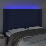  Uzglavlje plavo 147 x 16 x 118/128 cm od tkanine | shoptok.hr