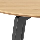 Actona Okrogla jedilna miza z mizno ploščo v hrastovem dekorju ø 120 cm Cadiz – | Shoptok.si