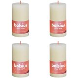 Bolsius rustične debele svijeće Shine 4 kom 130 x 68 mm nježno biserne | shoptok.hr