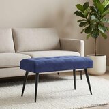  Klupa s gumbastim tkanjem Policijska plava 80 x 40 x 46 cm | Eponuda.com