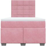vidaXL Krevet s oprugama i madracem ružičasti 120 x 190 cm baršunasti | shoptok.hr