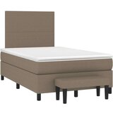  Box spring postelja z vzmetnico taupe 120x200 cm blago, (20896827) | Shoptok.si