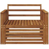  2 Komad Sofa s naslonima Čvrsto drvo akacije Prirodna - Prirodna Okomite letvice | shoptok.hr