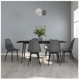  Jedilni stoli 6 kosov sive barve PP | Shoptok.si