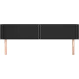  Vzglavje z ušesi črno 163x16x78/88 cm umetno usnje, (20737385) | Shoptok.si