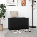  Klupa za hodnik 80 x 40 x 45 cm crna od iverice | shoptok.hr