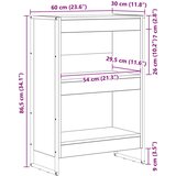 Ormarić za knjige Umjetnička hrastovina 60 x 30 x 86,5 cm | shoptok.hr