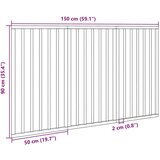 vidaXL Vrata za pse zložljiva 3 paneli 150 cm topolovina | Shoptok.si