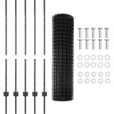 vidaXL Metalna vrtna ograda Set od 2 Siva Metal Srednja Izdržljiva | shoptok.hr