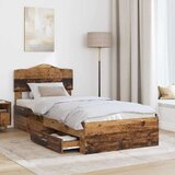  Okvir za krevet Staro drvo 90 x 190 cm Konstruirano drvo | shoptok.hr