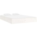  Posteljni okvir bel trden les 120x200 cm, (20605983) | Shoptok.si