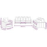  3-dijelni set sofa s jastucima smeđi baršunasti | shoptok.hr