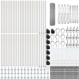 vidaXL varjena žična ograja s 13 flanšnimi stebri 0.8x100 m galvanizirano jeklo | Shoptok.si