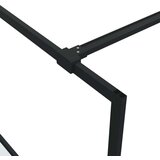 Pregrada za tuš crna 90 x 195 cm s napola mutnim staklom ESG | shoptok.hr
