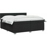  Boxspring krevet s madracem Crna 200 x 200 cm Tkanina | shoptok.hr