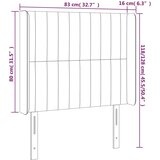  Uzglavlje svjetlosivo 83 x 16 x 118/128 cm baršunasto | shoptok.hr