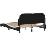  Okvir kreveta Viana bez madraca crno-bijeli 140x190 cm umjetna koža | shoptok.hr
