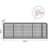  Gabion s žicom debljine 3,5 mm i mrežom 5x2,5 cm 450x100x150 cm | shoptok.hr
