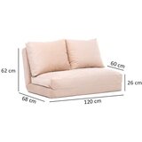  Kremno bela raztegljiva sedežna garnitura 120 cm Taida – Cene