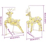  LED Riječni jeleni s 80 LED svjetlima 4 pcs Zlatno PET | shoptok.hr