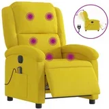 Električni masažni naslanjač - Relax naslanjač rumen žamet, (22061469)