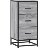 Maison Chic Komoda - Predalnik siva sonoma 35,5x35x76 cm inženirski les in kovina, (21721867) Cene