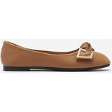 Resti Women's camel ballerinas with decoration on the nose Caxien- Footwear | Shoptok.si