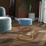  Okrugli tabure svjetloplavi baršunasti | shoptok.hr