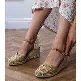 D/CEO Gold glitter wedge sandals Saluni | Shoptok.si
