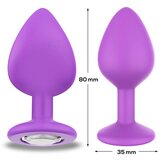 LATETOBED Afterdark Sparkly Butt Plug Violet M - M 8cm x 3.5cm | shoptok.hr