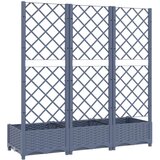 Cvetlično korito z oporno mrežo temno sivo 120x40x121,5 cm PP, (20601238) | Shoptok.si