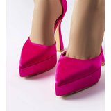 Gemre Fuchsia pumps on high block heel Lowell | Shoptok.si