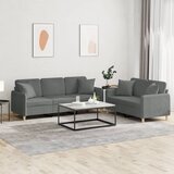  2-dijelni set sofa s jastucima tamnosivi od tkanine | shoptok.hr