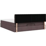  Okvir kreveta s madracima tamnosmeđi 200x200cm tkanine | shoptok.hr