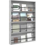  Polica za časopise s policom 2 pcs Siva Sonoma 100 x 12 x 70 cm | shoptok.hr