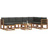  Set vanjskih sofa 9 kom. Prirodna i antracit | shoptok.hr